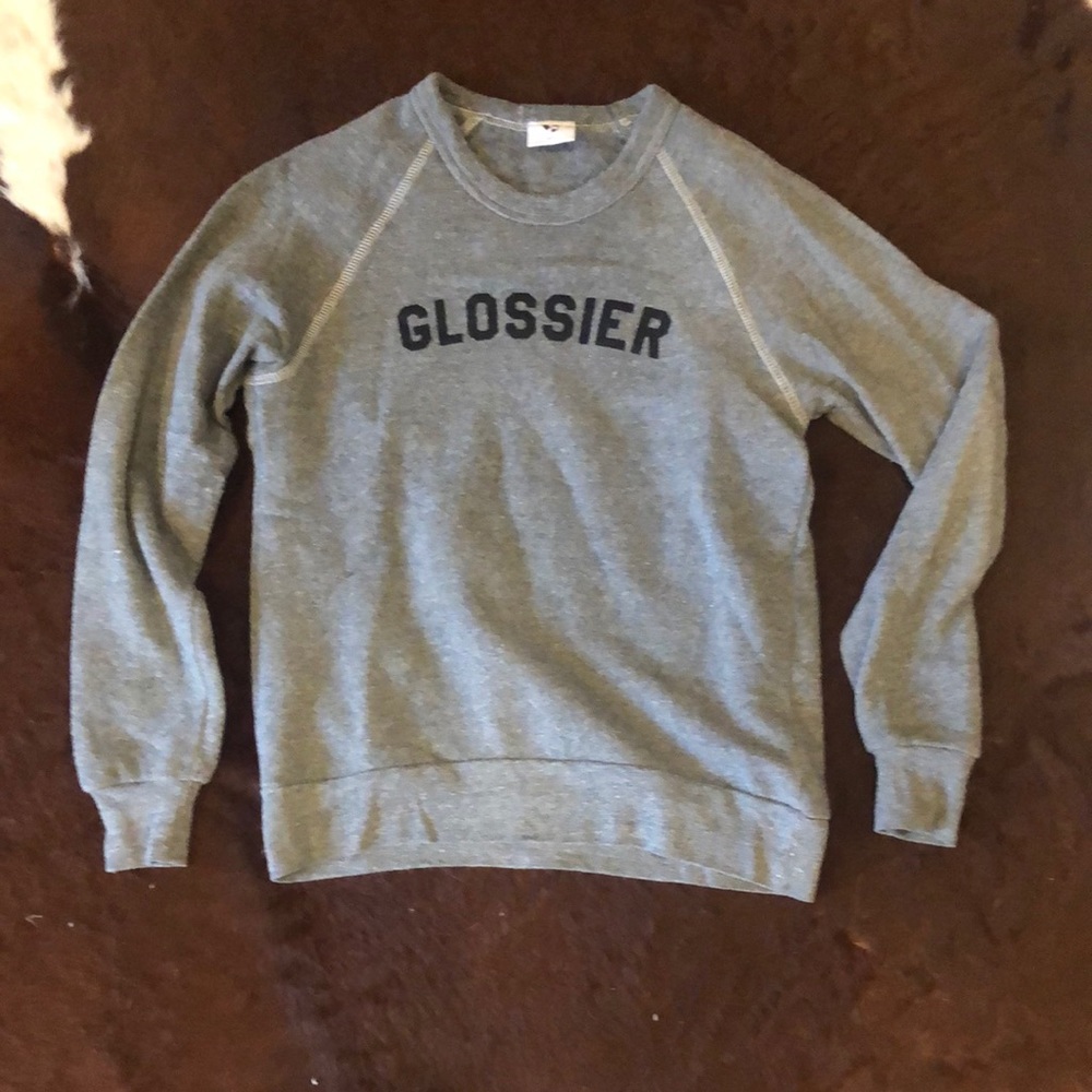 Glossier sweatshirt small grey